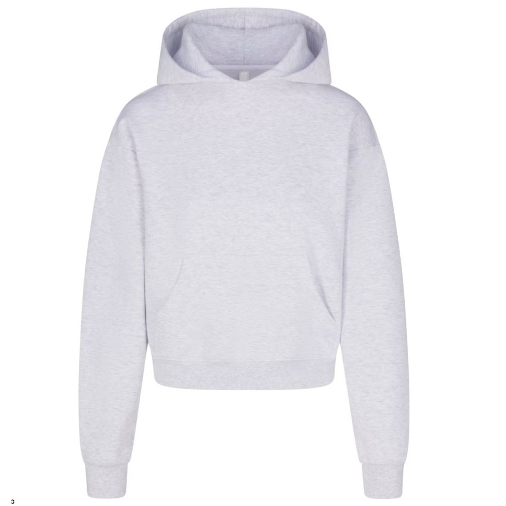 Skims Cotton Fleece Classic Pullover Hoodie Light Grey PL-PLO-8365W Small